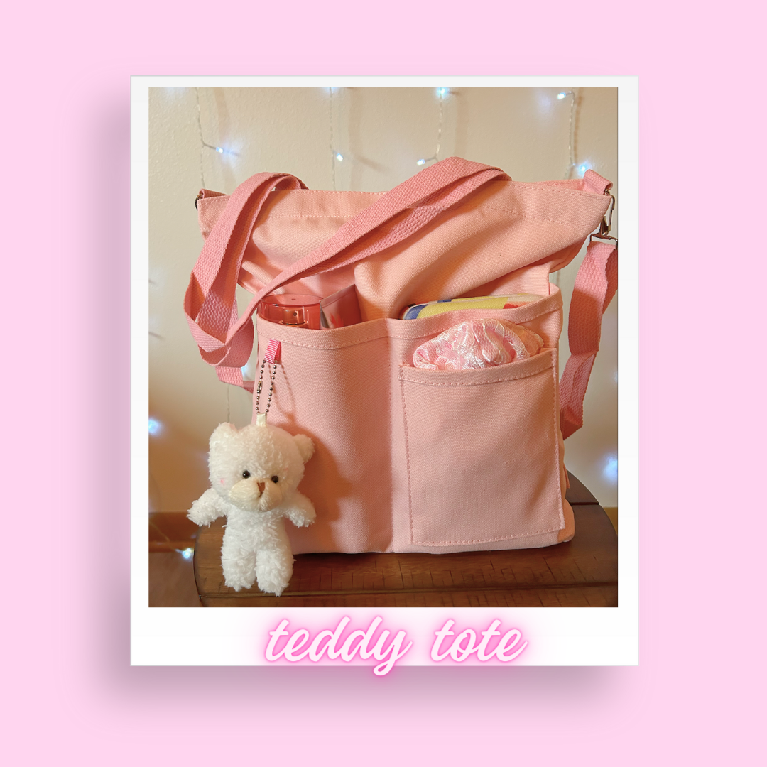 Teddy Pink Tote Bag