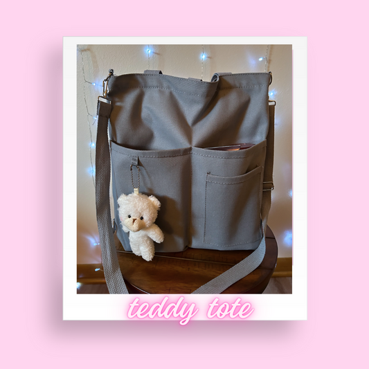 Teddy Blue Tote Bag