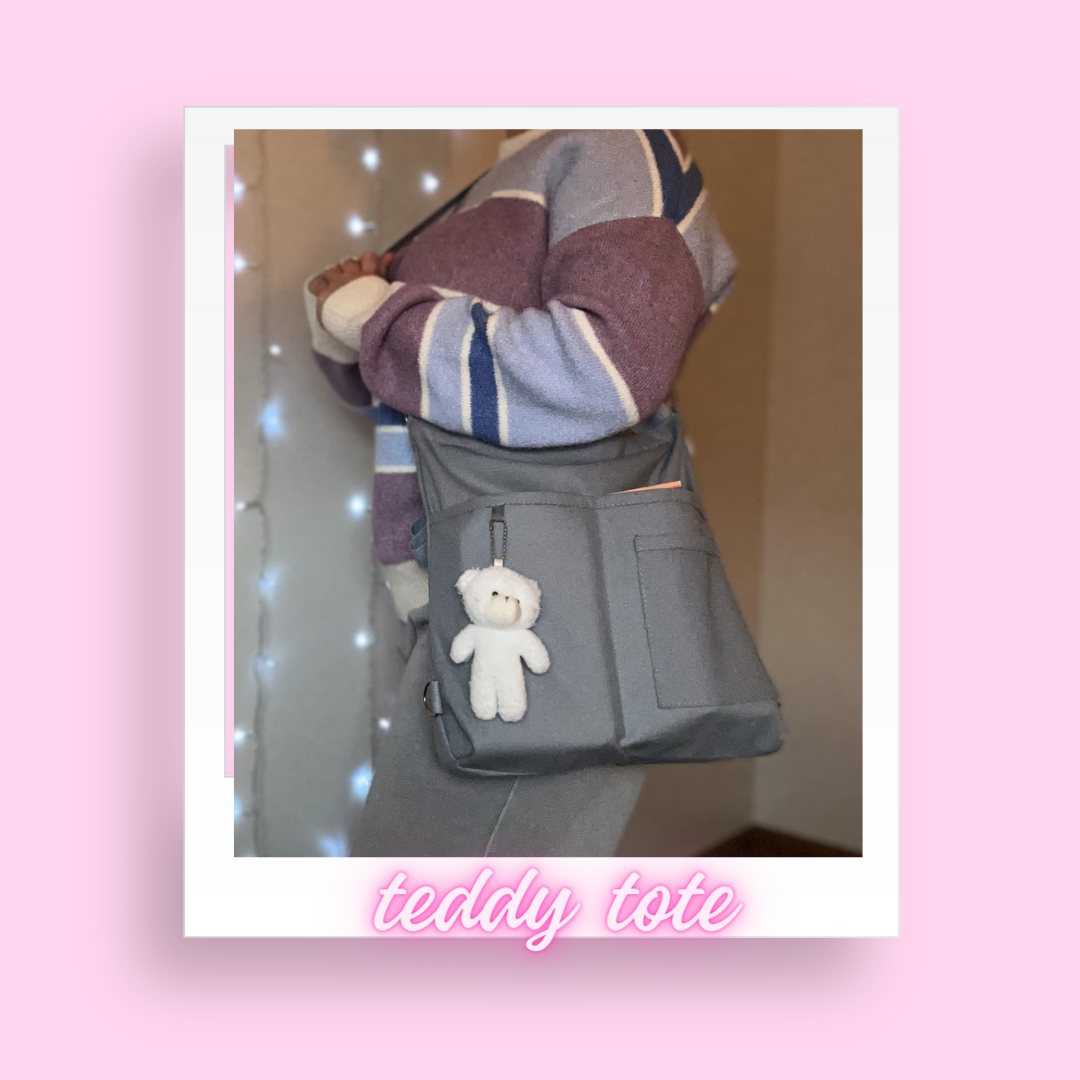 Teddy Blue Tote Bag