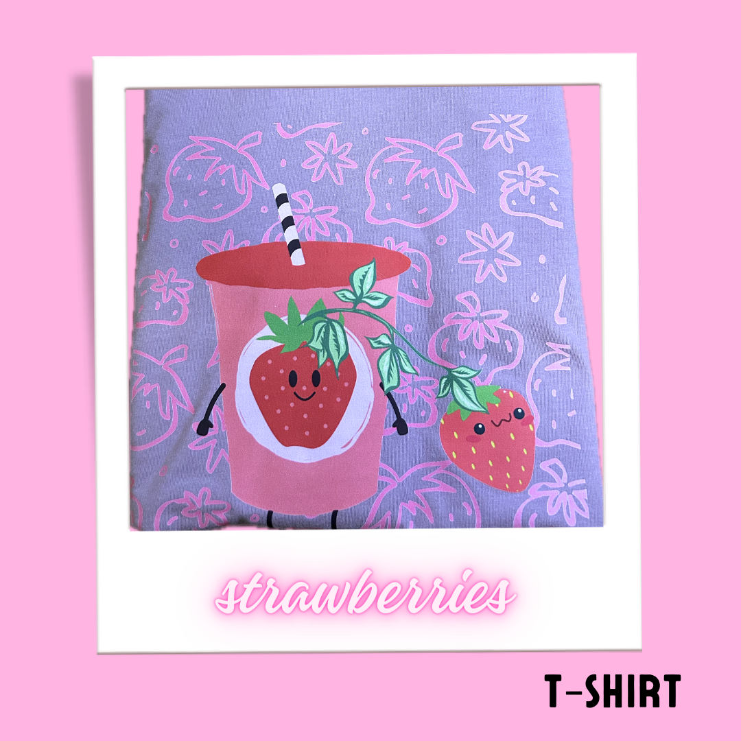 Short sleeve T-shirt - strawberries