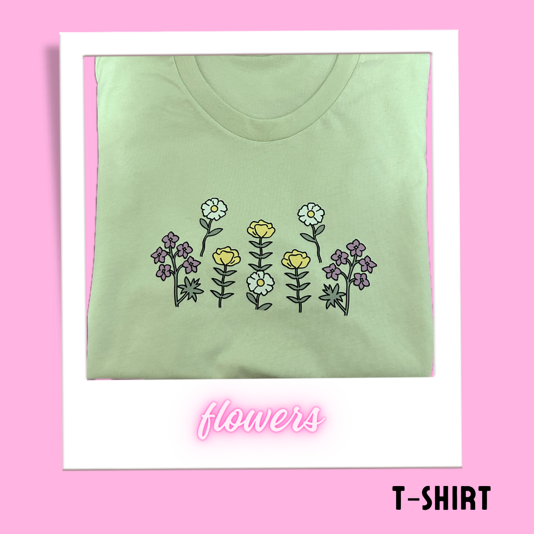 Short sleeve T-shirt -flowers